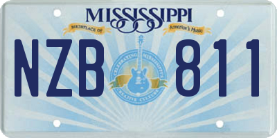 MS license plate NZB811