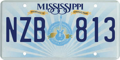 MS license plate NZB813