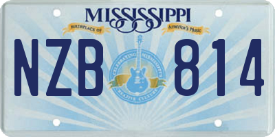MS license plate NZB814