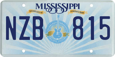 MS license plate NZB815