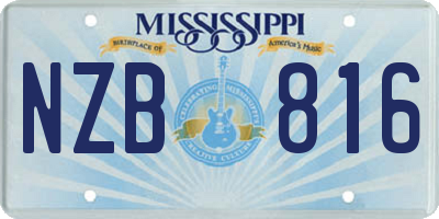 MS license plate NZB816