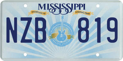 MS license plate NZB819