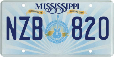MS license plate NZB820