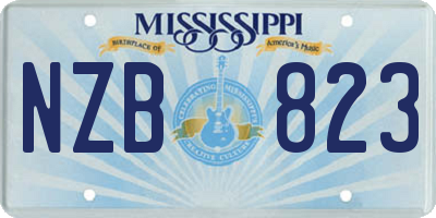MS license plate NZB823