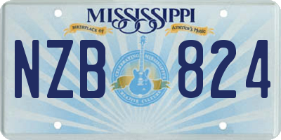 MS license plate NZB824
