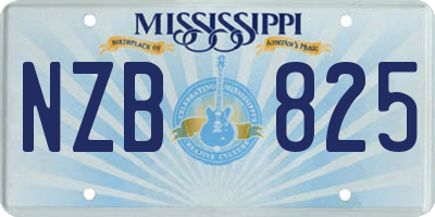 MS license plate NZB825