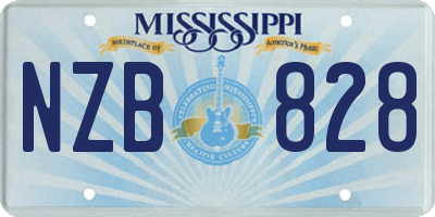 MS license plate NZB828