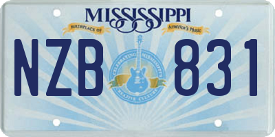 MS license plate NZB831