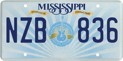 MS license plate NZB836