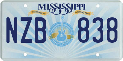 MS license plate NZB838
