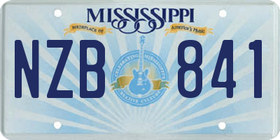 MS license plate NZB841
