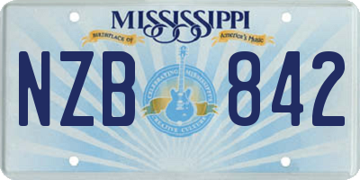 MS license plate NZB842