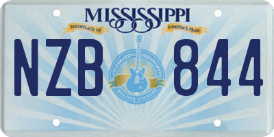 MS license plate NZB844
