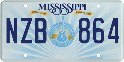 MS license plate NZB864