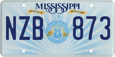 MS license plate NZB873