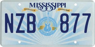 MS license plate NZB877