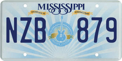 MS license plate NZB879
