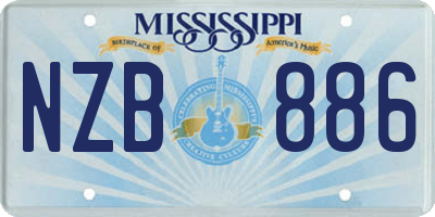 MS license plate NZB886