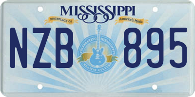 MS license plate NZB895