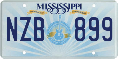 MS license plate NZB899