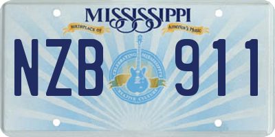 MS license plate NZB911