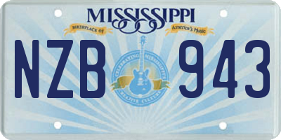MS license plate NZB943