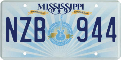 MS license plate NZB944