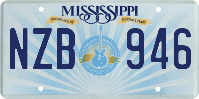 MS license plate NZB946