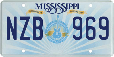 MS license plate NZB969