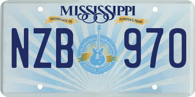 MS license plate NZB970