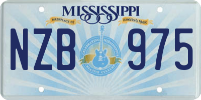 MS license plate NZB975