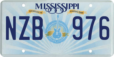 MS license plate NZB976
