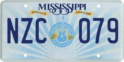 MS license plate NZC079
