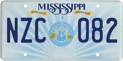 MS license plate NZC082