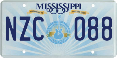 MS license plate NZC088