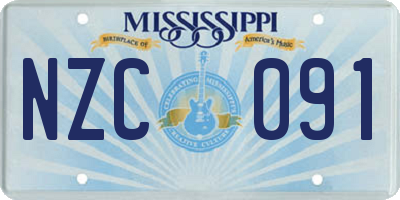 MS license plate NZC091