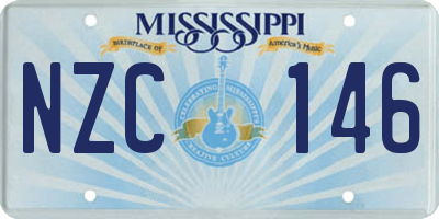 MS license plate NZC146