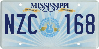 MS license plate NZC168