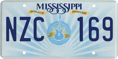 MS license plate NZC169