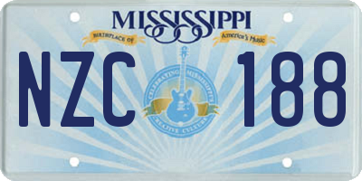 MS license plate NZC188