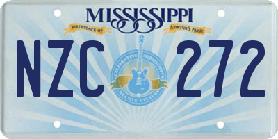 MS license plate NZC272