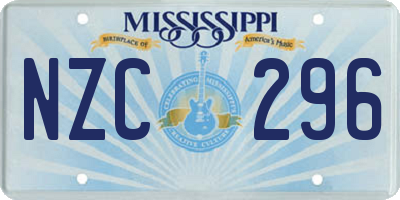 MS license plate NZC296