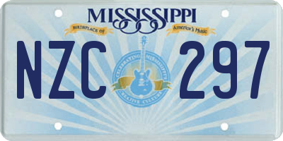 MS license plate NZC297