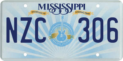 MS license plate NZC306