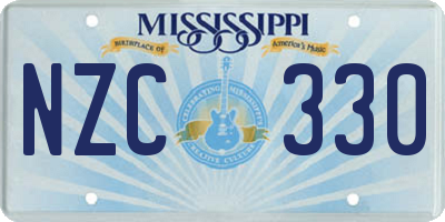 MS license plate NZC330