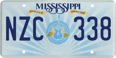 MS license plate NZC338