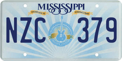 MS license plate NZC379
