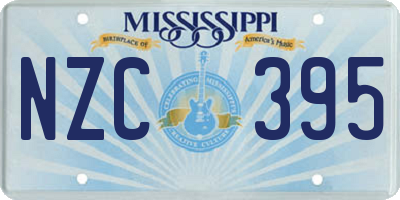 MS license plate NZC395