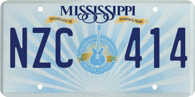 MS license plate NZC414