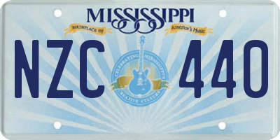 MS license plate NZC440